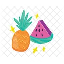 Watermelon Pineapple Fruit Icon