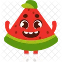 Watermelon Character Cute Icon