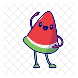 Watermelon Doing Yoga  Icon