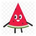 Watermelon fruit character  Icon