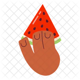 Watermelon in hand  Icon