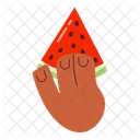 Watermelon in hand  Icon