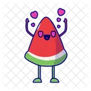 Watermelon In Love Love Cute Icon
