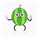 Watermelon Mascot Fruit Character Illustration Art Icon