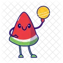 Watermelon Playing Basketball Playing Basketball Cute アイコン