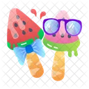 Ice Lollies Watermelon Popsicles Fruit Popsicles Icon