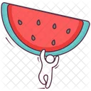 Watermelon Slice Summer Fruit Half Of Watermelon Icon