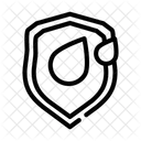 Water Drop Shield Icon