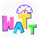 Watt Typography Lettering Icon