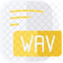 Wav Forma De Onda Formato De Arquivo De Audio Icone De Estilo Plano Icon
