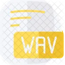 Wav Waveform Audio File Format Flat Style Icon Icon