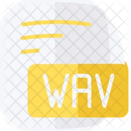 -wav-waveform-audio-file-format-flat-style-icon  Icon