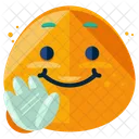 Wave Emoji Face Icon