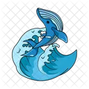 Wave and whale  Icon