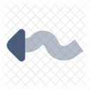 Wave Arrow Left Icon