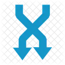 Down Navigation Arrows Icon