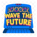 Wave The Future Monitor Device Icon