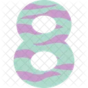 Number Eight Wavy Icon