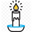 Wax Candle Flame Icon