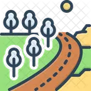 Way Landscape Nature Icon