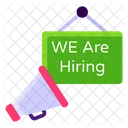 We Are Hiring Job Advertisement Talent Search Icon