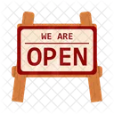 We are open sign  Icône