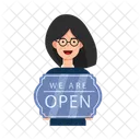 We are open sign  아이콘