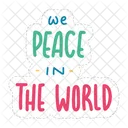 We peace in the world  Icon