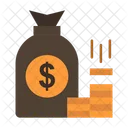 Wealth Cash Currency Bag Icon