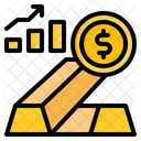 Wealth Gold Bars Price Up Icon