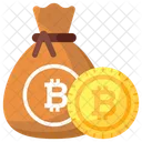 Saving Money Sack Bitcoin Sack Icon