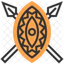 Shield Spears Maasai Icon