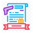 Weapon Certificate Crime Certificate Weapon Icon