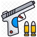 Rifle Explosion Silhouette Icon