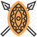 Shield Spears Maasai Icon
