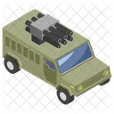 Military Truck Transportation Armored Vehicle Icon
