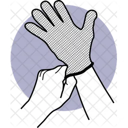 Wearing Gloves Icon - Download in Dualtone Style