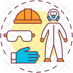 Wearing safety equipment  Icon