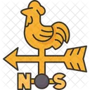 Weather Vane Rooster Icon
