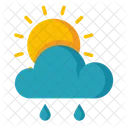 Weather Sunny And Rainy Weather Cloud Icon