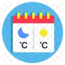 Weather Calendar Schedule Daybook Icon