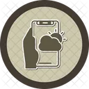 Weather Forecast Hand Holding Phone Weather Icon