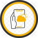 Weather Forecast Hand Holding Phone Weather Icon