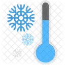 Thermometer Snowflake Frozen Icon