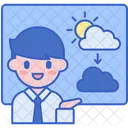 Weather Forecasting Cloudy Temperature Weather News Icon