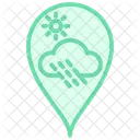 Weather Map Duotone Line Icon Icon
