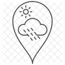 Weather Map Thinline Icon Icon