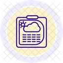 Weather Report Line Icon Icon