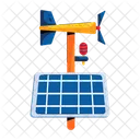 Weather Station Meteorological Station Solar Power Icon