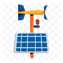 Weather Station Meteorological Station Solar Power 아이콘